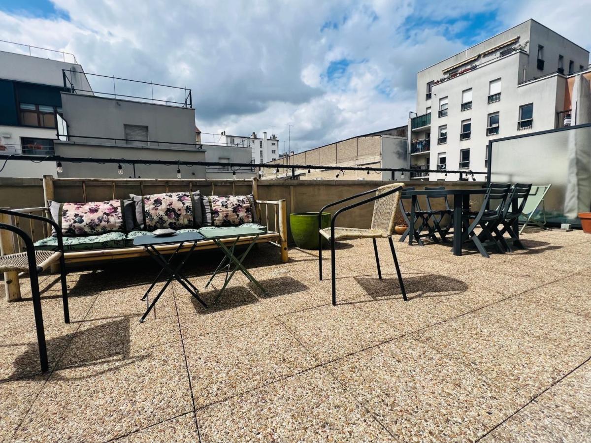 Bel Appartement Avec Terrasse Пантен Екстериор снимка